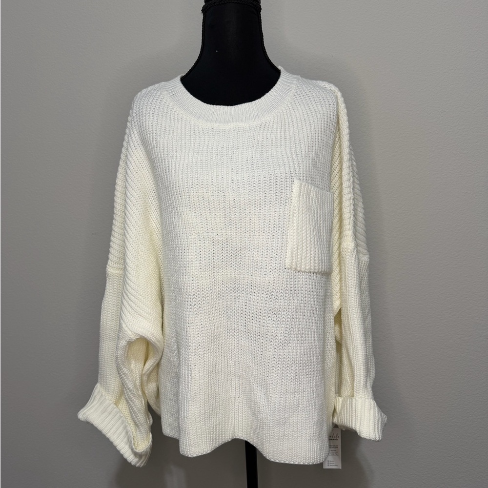 🔥SALE🔥NWT Cupshe Cream Knit Sweater with Pocket